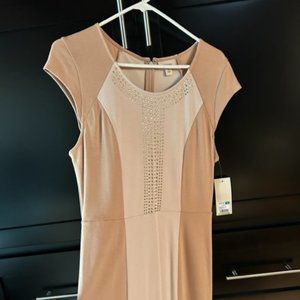 NWT AMBAR beige cotton dress